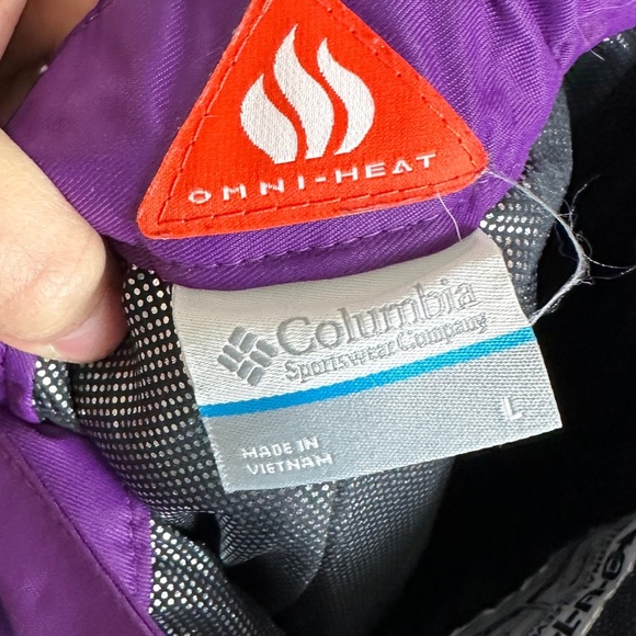 Columbia Winter Omni-Heat Outgrown Purple Bugaboo Snow Pants Kids Size L - Picture 7 of 9